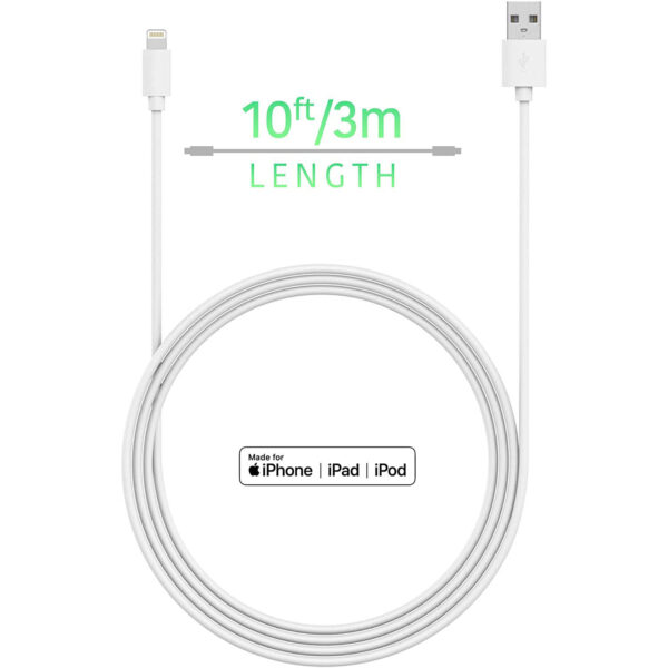 TalkWorks iPhone Charger Lightning Cable 10ft Long - Imagen 2